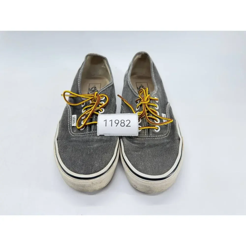 Vans Authentic Unisex Men’s 8 Women’s 9.5 Gray Canvas Low Top Skate Shoes